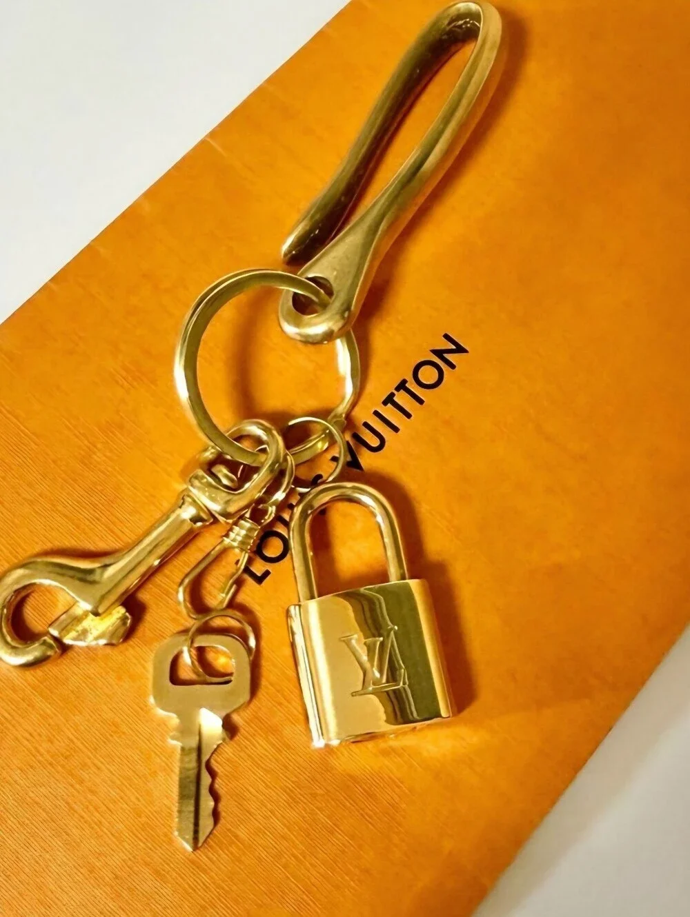 Louis Vuitton Padlock & Key Bag Charm with Unbranded Hook